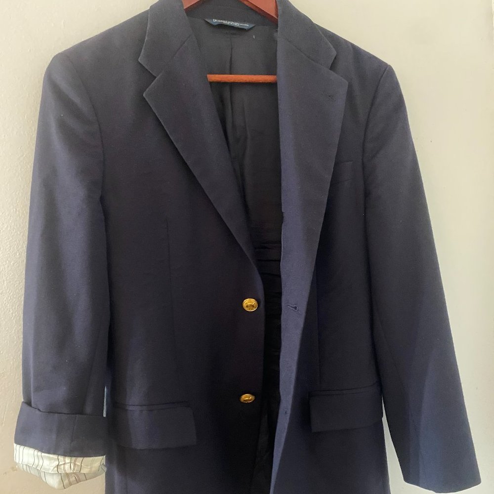 Ralph Lauren The Iconic Doeskin Blazer - Navy Blue (Youth Size 20)